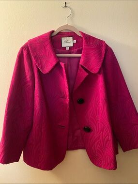 Chaus Women's Hot Pink Textured Blazer Jacket